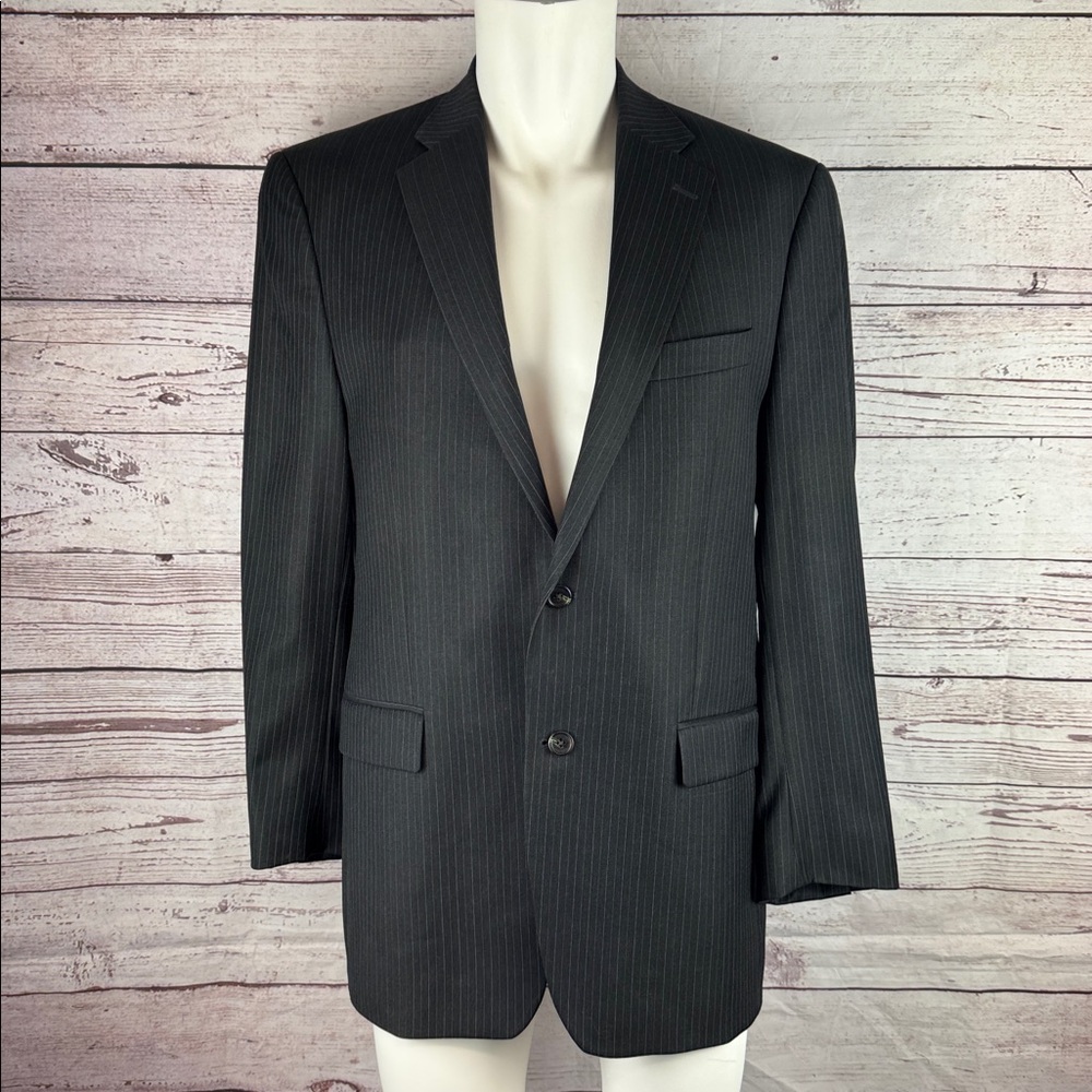 Lauren Ralph Lauren Charcoal Pinstripe 2 Button Blazer Men’s Size 40L